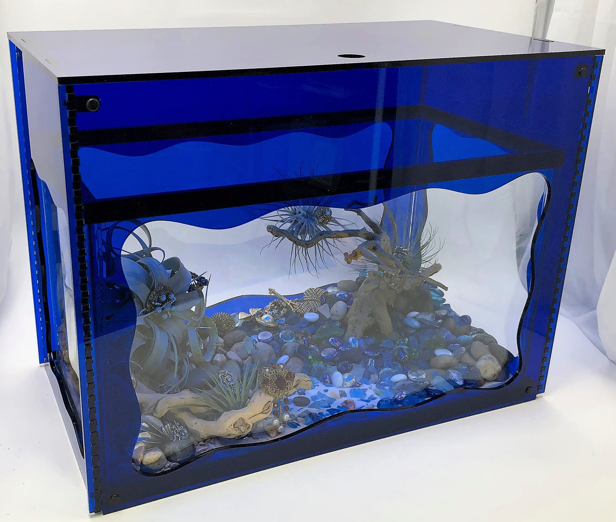 Aquarium & Terrarium Tank | AquaTerra Pet Shipping Accessories - Decor Free 10-Gallon | Fits