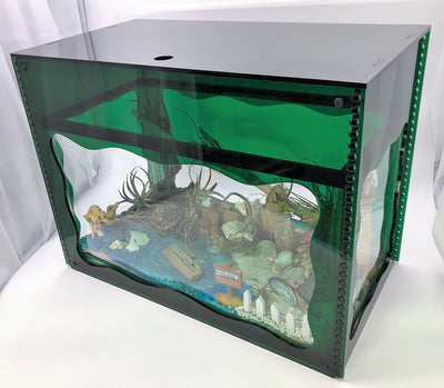 Aquarium Treasure Chest Cover - Emerald Green - Aquaterra Tank Decor