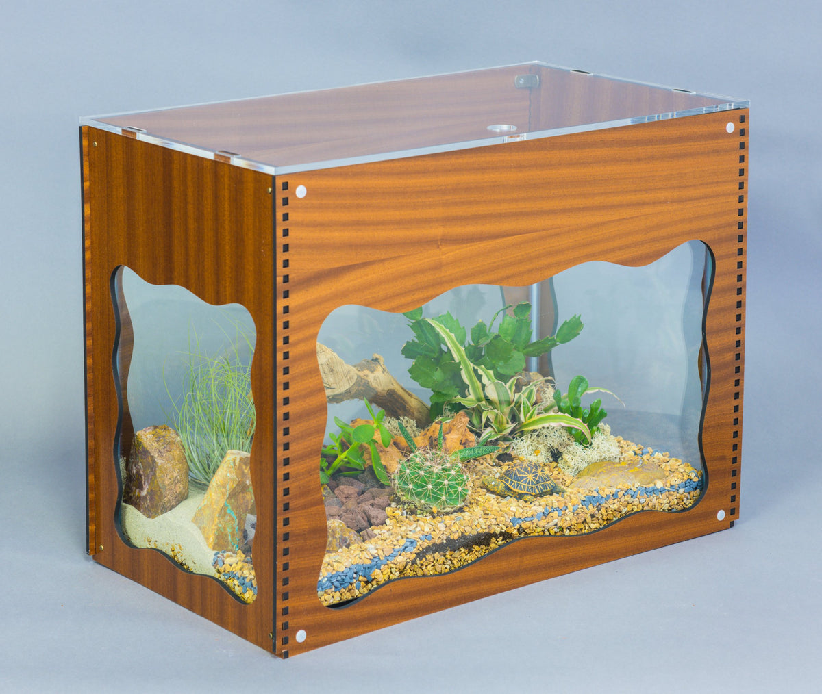 Aquarium Treasure Chest Cover - Wood - Aquaterra Tank Decor