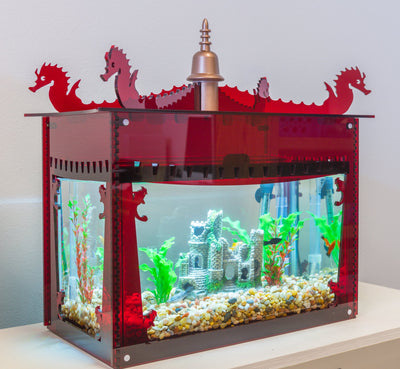 Aquarium Decorative Cover - Red - Aquaterra Tank Decor