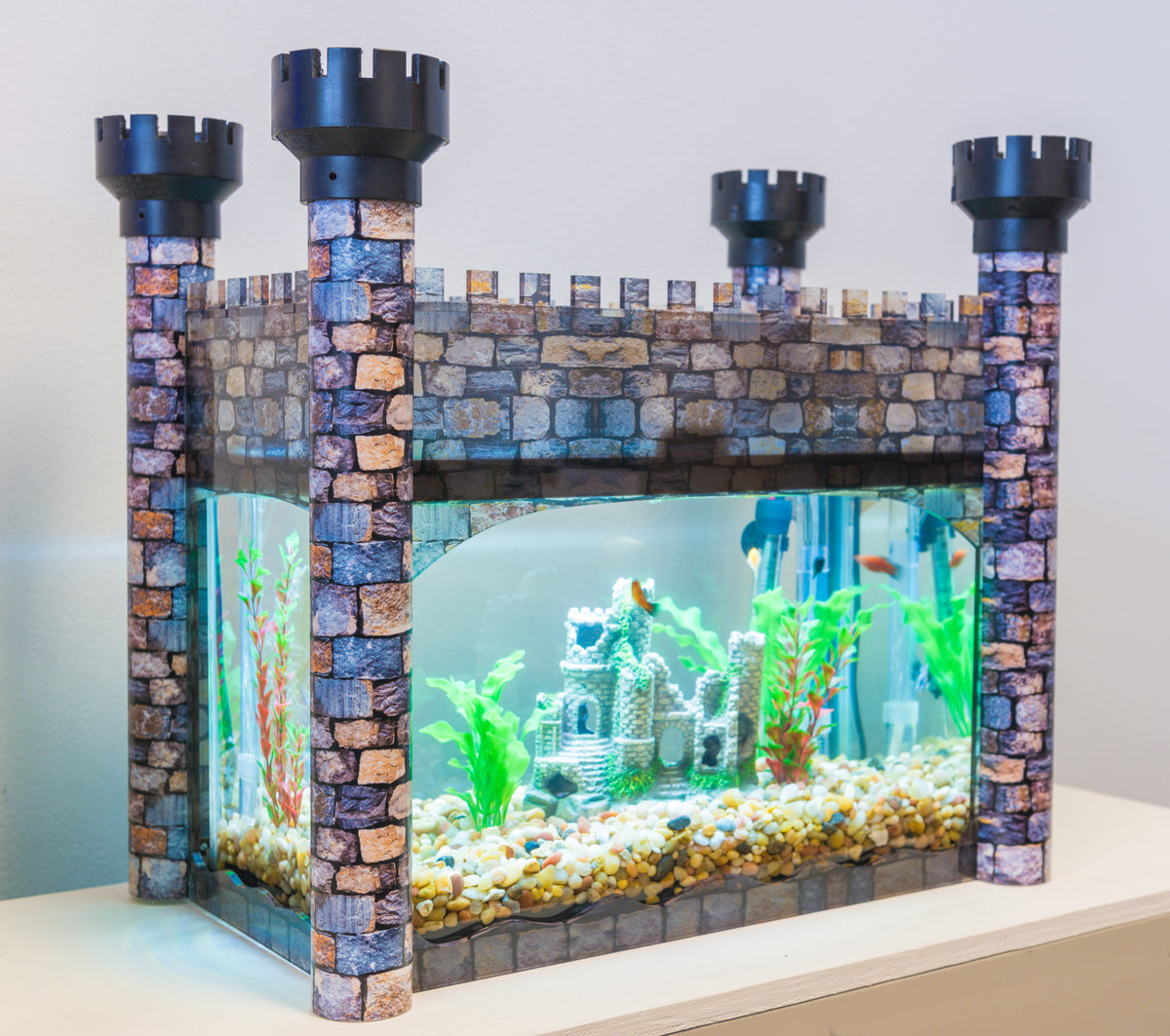 Aquarium Castle Cover - Stone Pattern - Aquaterra Tank Decor